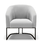 Poltrona Sala Decorativa Industrial Preto Kit 2 Stella Suede