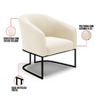 Poltrona Sala Decorativa Industrial Preto Kit 2 Stella Veludo