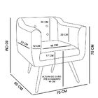 Poltrona Sala Decorativa Julia Pé Palito Castanho Suede Rosa