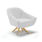 Poltrona Sala Decorativa Kit 2 Giovana Giratória Madeira Linh