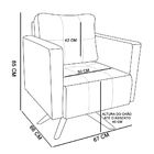 Poltrona Sala Decorativa Kit 2 Livia Giratória Madeira Sintét