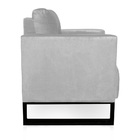 Poltrona Sala Decorativa Kit 2 Livia Industrial Preto Suede C