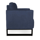 Poltrona Sala Decorativa Kit 2 Livia Industrial Preto Suede M