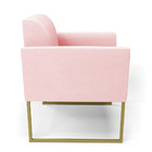 Poltrona Sala Decorativa Kit 2 Marisa Aço Industrial Dourado