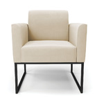 Poltrona Sala Decorativa Kit 2 Marisa Aço Industrial Preto Su