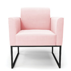 Poltrona Sala Decorativa Kit 2 Marisa Aço Industrial Preto Su