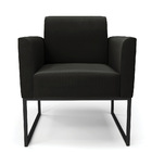 Poltrona Sala Decorativa Kit 2 Marisa Aço Industrial Preto Su