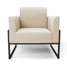 Poltrona Sala Decorativa Kit 2 Marisa Base Aço Industrial Alt