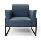 Poltrona Sala Decorativa Kit 2 Marisa Base Aço Industrial Alt