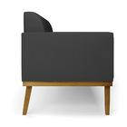 Poltrona Sala Decorativa Kit 2 Marisa Base Madeira Castanho S