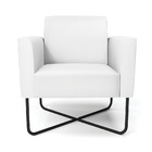 Poltrona Sala Decorativa Kit 2 Marisa Base X Industrial Preto