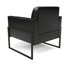 Poltrona Sala Decorativa Kit 2 Marisa Industrial Alta Preto S