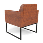 Poltrona Sala Decorativa Kit 2 Marisa Industrial Preto Sintét