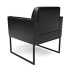 Poltrona Sala Decorativa Kit 2 Marisa Industrial Preto Sintét