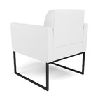 Poltrona Sala Decorativa Kit 2 Marisa Industrial Preto Sintét