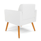 Poltrona Sala Decorativa Kit 2 Marisa Pé Palito Castanho Sint