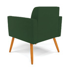 Poltrona Sala Decorativa Kit 2 Marisa Pé Palito Castanho Velu