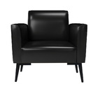 Poltrona Sala Decorativa Kit 2 Marisa Pé Villach Preto Sintét