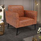 Poltrona Sala Decorativa Kit 2 Marisa Pé Villach Preto Sintét