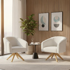 Poltrona Sala Decorativa Kit 2 Stella Base Giratória Ma30 Bou