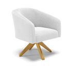 Poltrona Sala Decorativa Kit 2 Stella Base Giratória Ma30 Bou