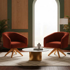 Poltrona Sala Decorativa Kit 2 Stella Base Giratória Ma30 Bou