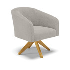 Poltrona Sala Decorativa Kit 2 Stella Base Giratória Ma30 Bou