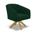 Poltrona Sala Decorativa Kit 2 Stella Base Giratória Ma30 Bou