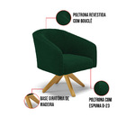 Poltrona Sala Decorativa Kit 2 Stella Base Giratória Ma30 Bou