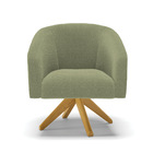 Poltrona Sala Decorativa Kit 2 Stella Base Giratória Ma30 Bou