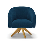 Poltrona Sala Decorativa Kit 2 Stella Base Giratória Ma30 Bou