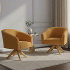 Poltrona Sala Decorativa Kit 2 Stella Base Giratória Ma30 Bou