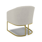Poltrona Sala Decorativa Kit 2 Stella Base Industrial Dourado