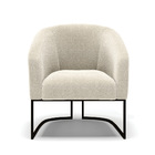 Poltrona Sala Decorativa Kit 2 Stella Base Industrial Preto B