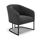 Poltrona Sala Decorativa Kit 2 Stella Base Industrial Preto B