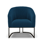 Poltrona Sala Decorativa Kit 2 Stella Base Industrial Preto B