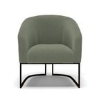 Poltrona Sala Decorativa Kit 2 Stella Base Industrial Preto B