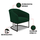 Poltrona Sala Decorativa Kit 2 Stella Base Industrial Preto B