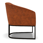 Poltrona Sala Decorativa Kit 2 Stella Base Industrial Preto S