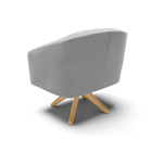 Poltrona Sala Decorativa Kit 2 Stella Giratória Madeira Ma30