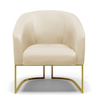 Poltrona Sala Decorativa Kit 2 Stella Industrial Dourado Sint