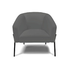 Poltrona Sala Decorativa Kit 2 Stella Pé Em Aço Preto Linho G