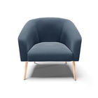 Poltrona Sala Decorativa Kit 2 Stella Pé Palito Natural Suede