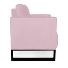 Poltrona Sala Decorativa Livia Industrial Preto Suede Rosa Be