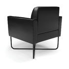 Poltrona Sala Decorativa Marisa Base X Industrial Preto Sinté