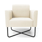 Poltrona Sala Decorativa Marisa Base X Industrial Preto Velud