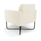 Poltrona Sala Decorativa Marisa Base X Industrial Preto Velud