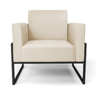 Poltrona Sala Decorativa Marisa Industrial Alta Preto Sintéti