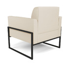 Poltrona Sala Decorativa Marisa Industrial Alta Preto Sintéti