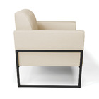 Poltrona Sala Decorativa Marisa Industrial Alta Preto Sintéti